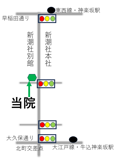 矢来町耳鼻いんこう科医院外観